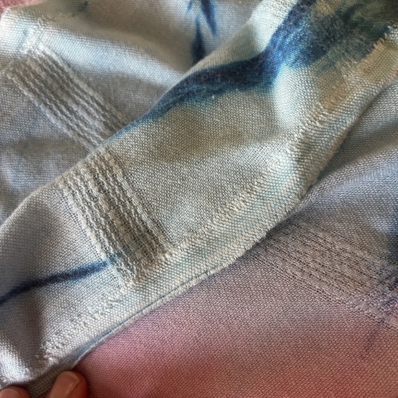 EUC Tie-Dye Pastel Turkish towel, shawl, pashmina.  Pink blue yellow swirl - Picture 4 of 8